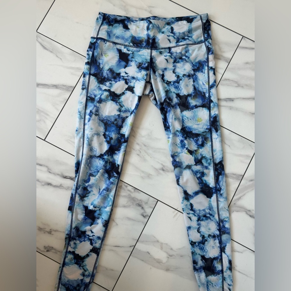 Floral Blue Leggings